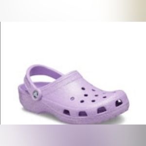 Lavender purple CROCS Classic GLITTER CLOGS size 9 woman